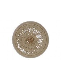 PLATO LLANO MANDALA CREMA 27CM