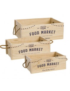 Caja madera Food Market