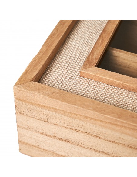 Caja de madera para té 9 compartimentos