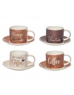 Set 6 tazas de café con plato Verina