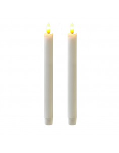 Set 2 velas blancas luz led