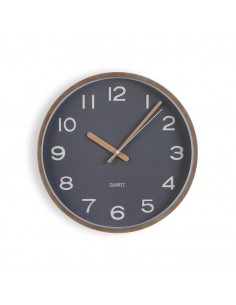 Reloj pared adhesivo redondo 50 cm Negro
