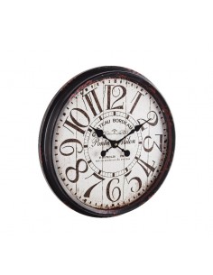 Reloj pared metal negro Mylon